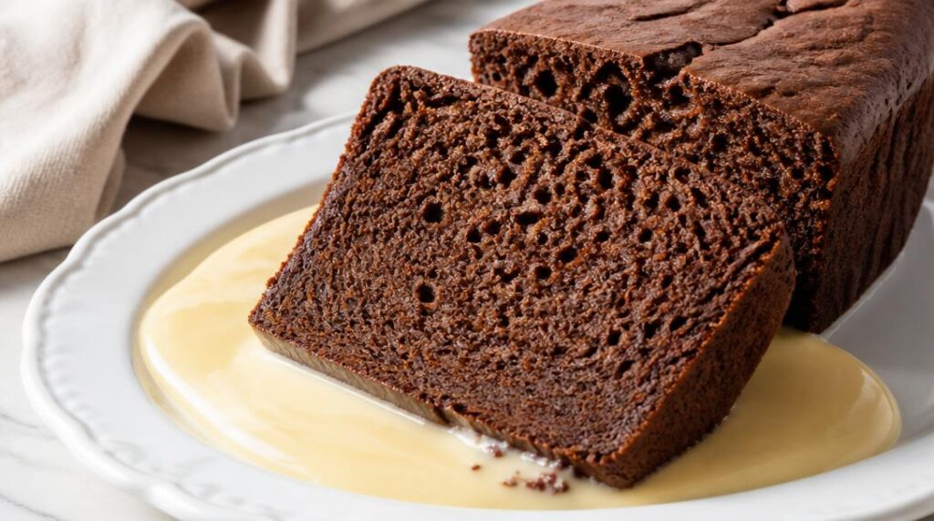 Gâteau au chocolat moelleux avec sauce vanille
