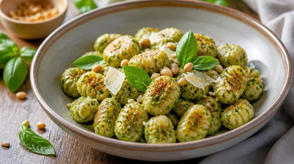 Gnocchis au pesto et parmesan