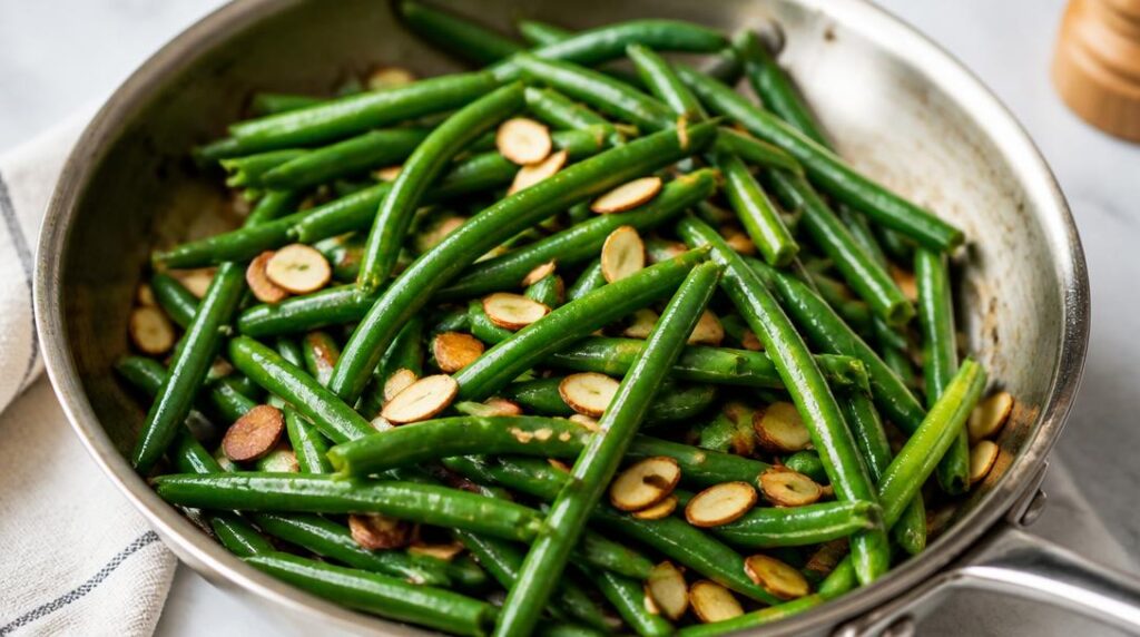 Haricots verts croquants aux amandes