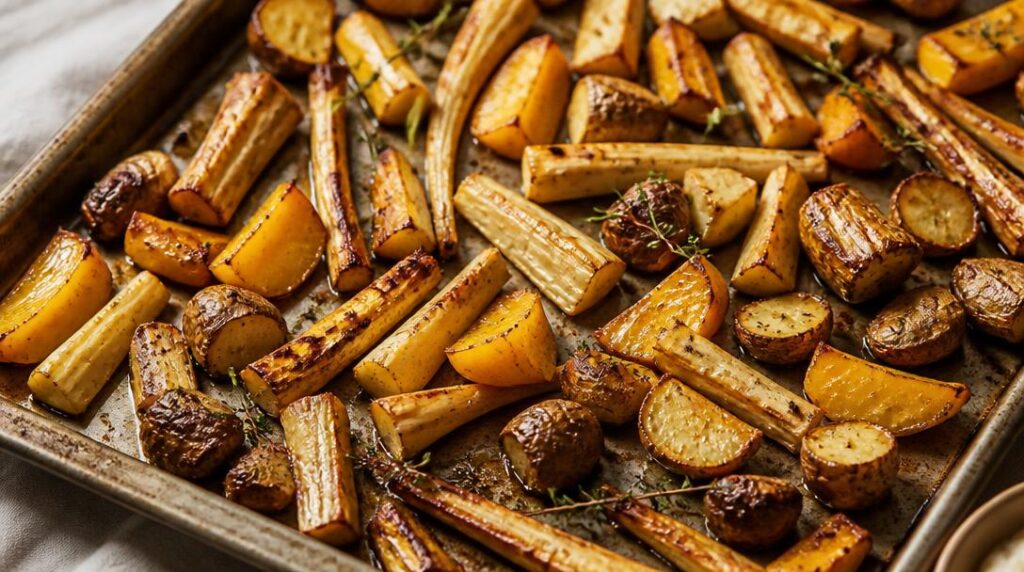 Panais rôti et légumes oubliés de saison