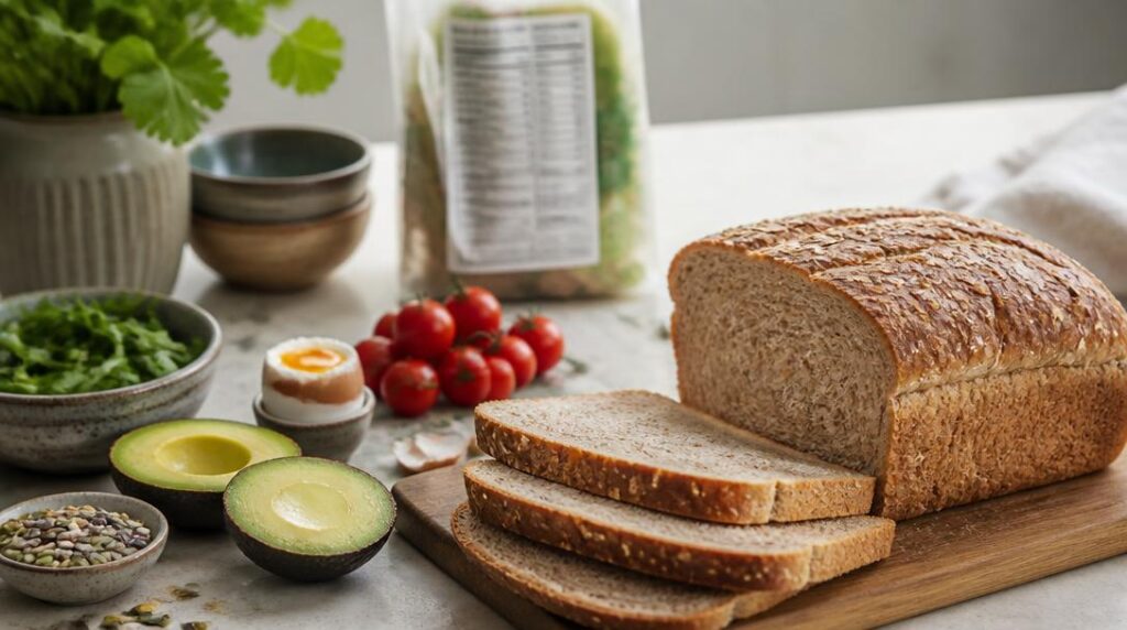 Pain de mie complet fibres et garniture végétale