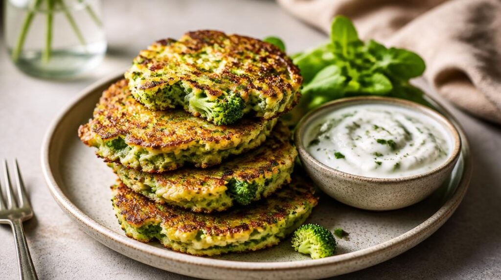 Pancakes salés au brocoli