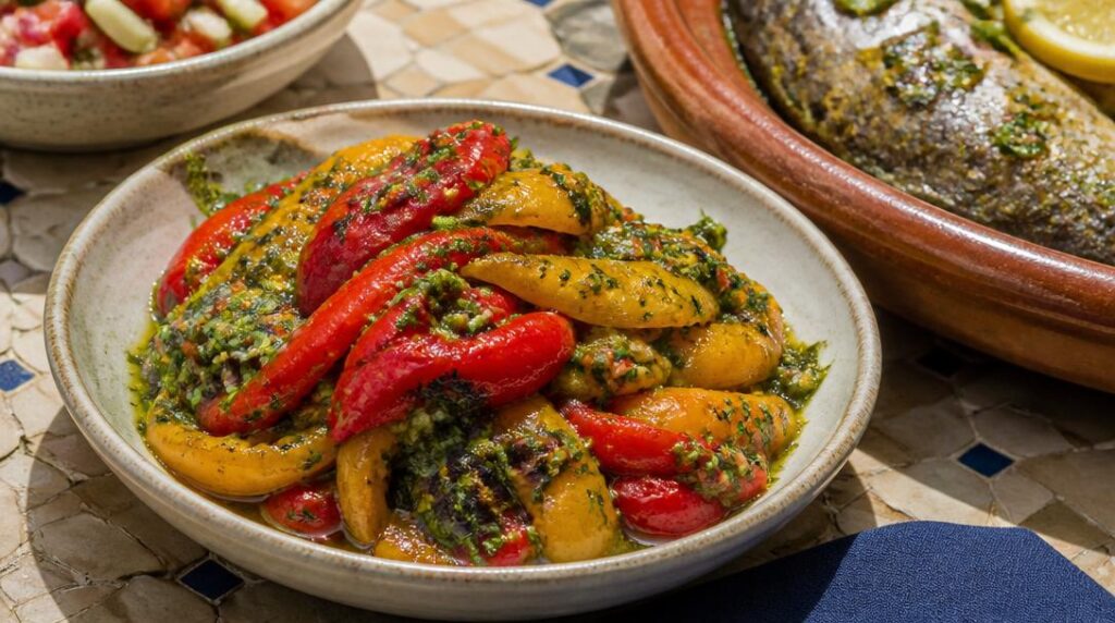 Poivrons grillés à la chermoula pour tajine