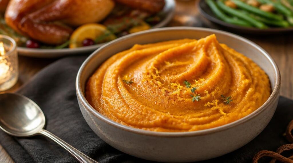 Purée de patate douce pour chapon farci