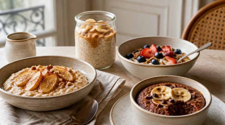 Quatre recettes aux flocons d'avoine pour le petit-déjeuner