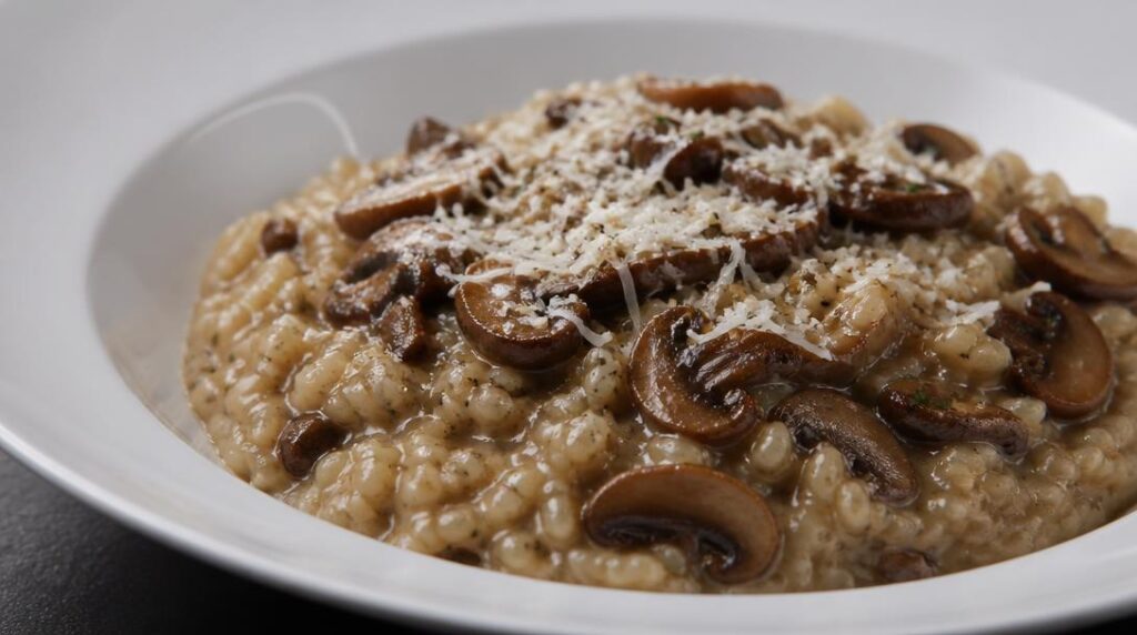 Risotto aux champignons pour gigot d’agneau