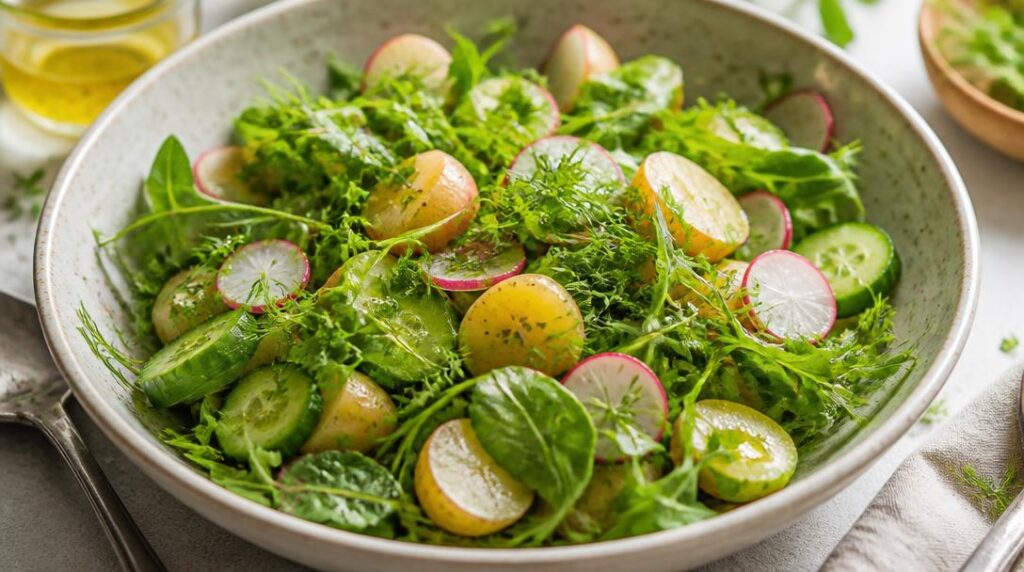 Salade composée aux herbes fraîches