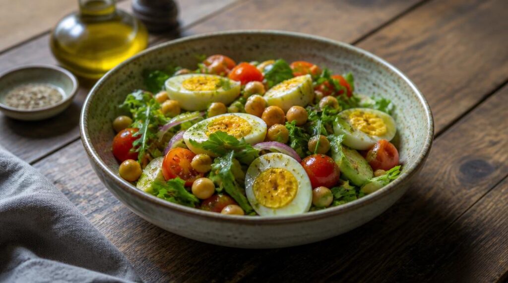 Salade équilibrée aux tomates cerises pour le régime