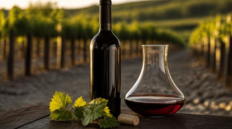 Grand vin du Médoc servi dans un verre